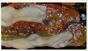 Serpents d’eau II Gustav Klimt Peinture à l'huile